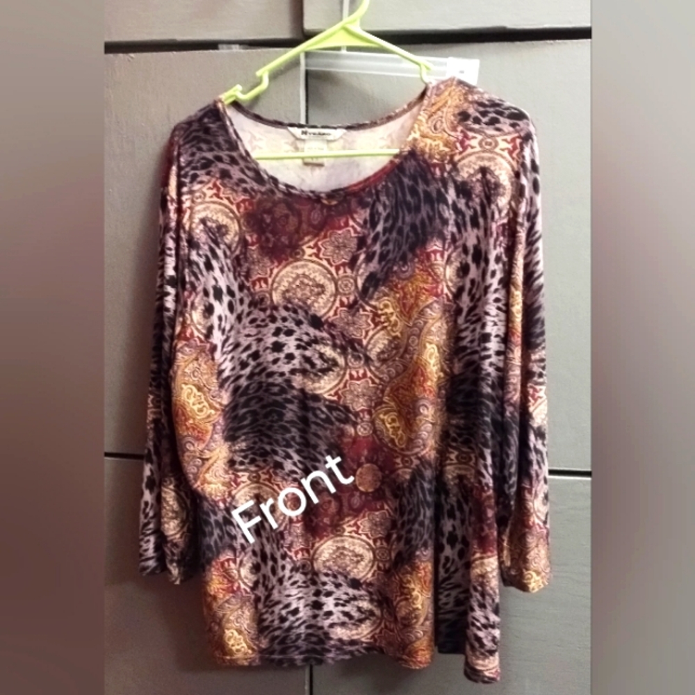 Women's xl 18-20 animal print shirt